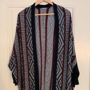 Patterned Shaw Cardigan
